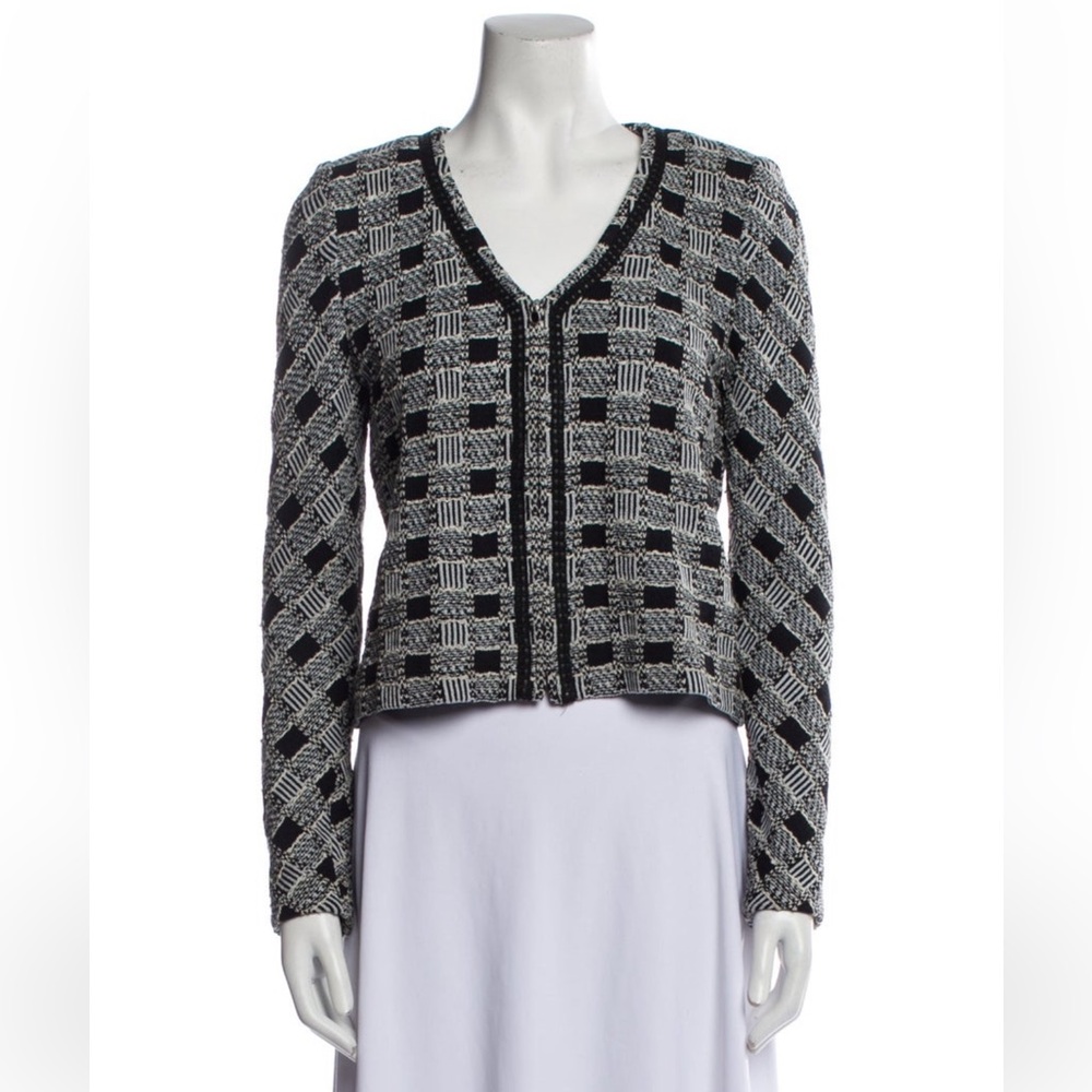 St. John plaid print evening jacketed USA 4